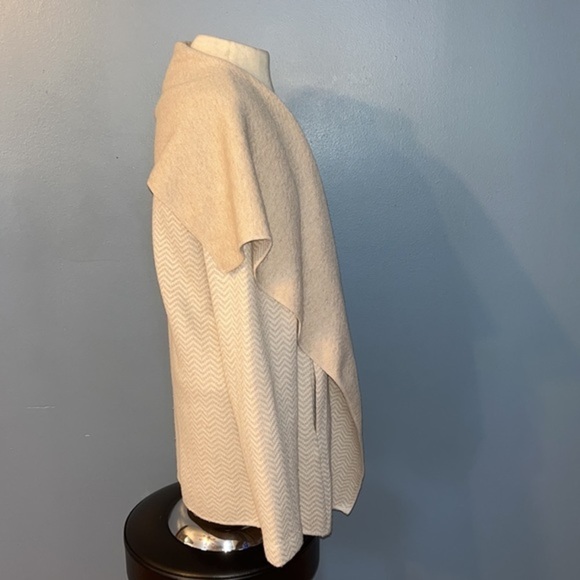 Adrienne Vittadini cardigan sweater womens size large tan/cream 50% wool - Picture 5 of 8